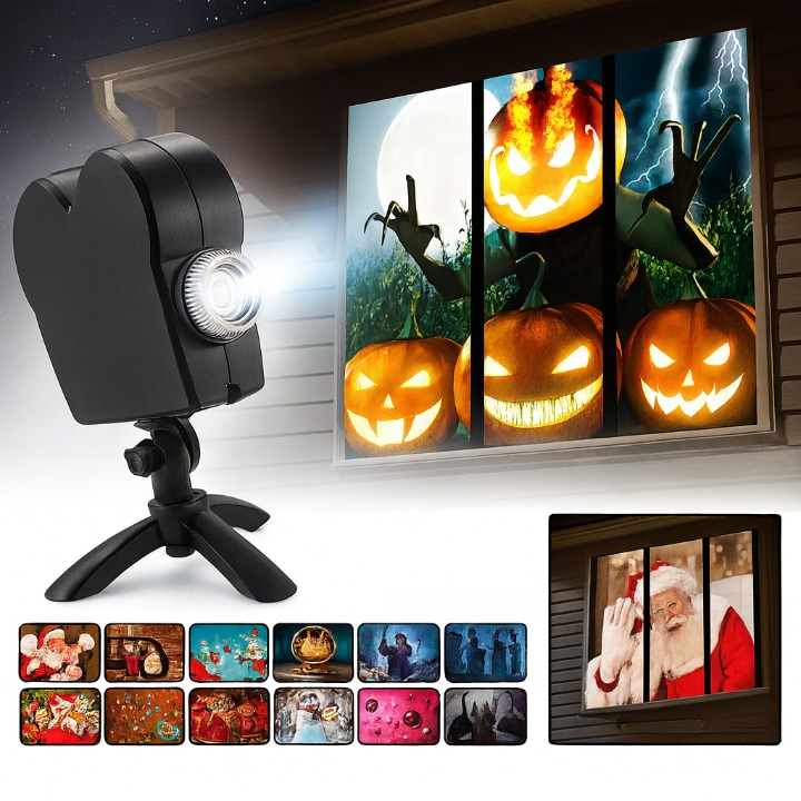 PhantomGlow | Hjemsøgt hus Halloween-projektor