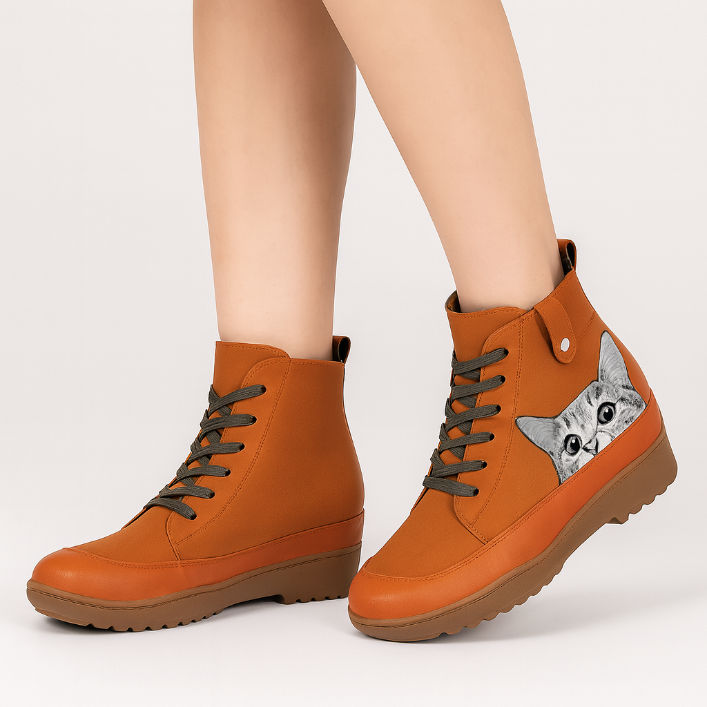 Leonore | Vinterstøvler med kattemønster