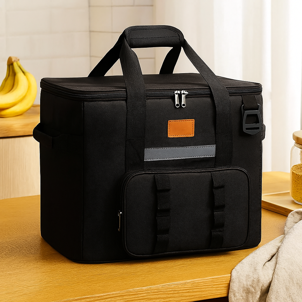 Stor, foldbar køletaske – Multifunktionel picnic- og campingtaske med flere rum