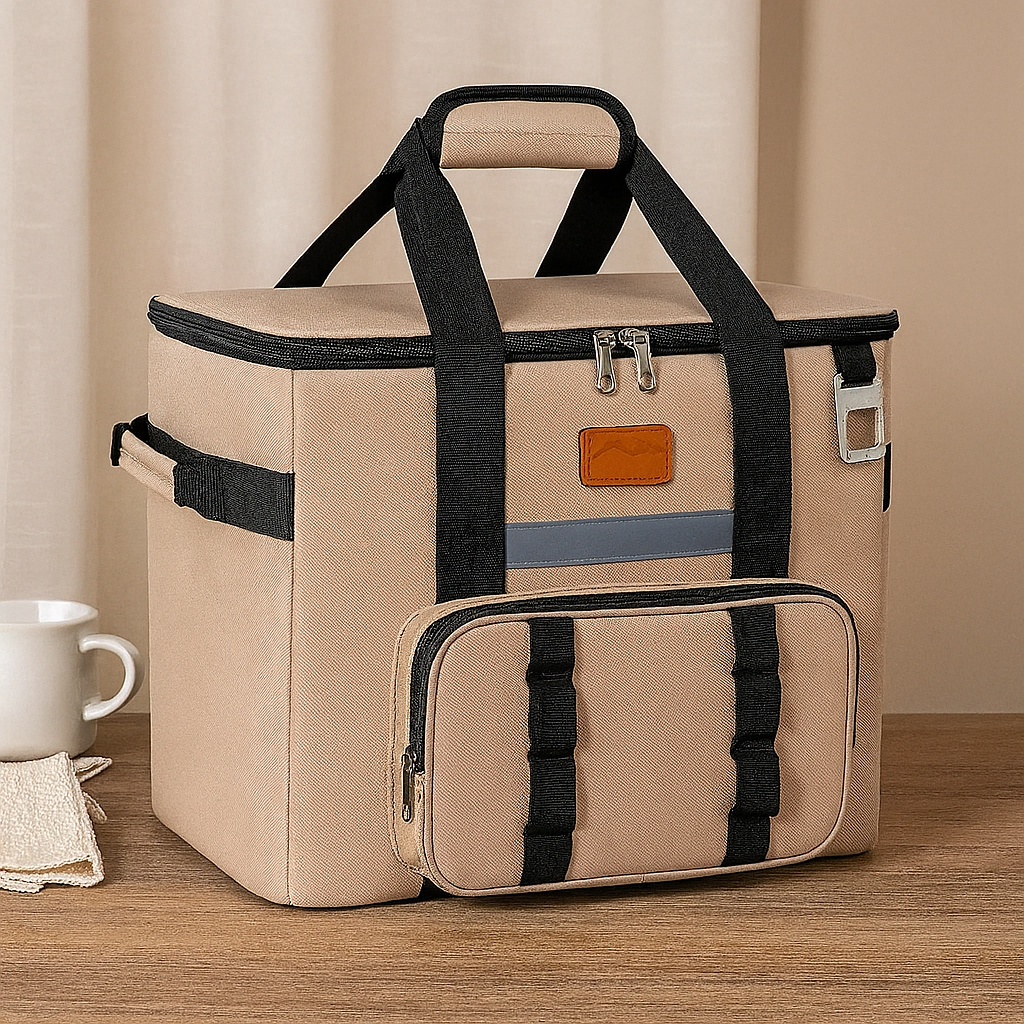 Stor, foldbar køletaske – Multifunktionel picnic- og campingtaske med flere rum