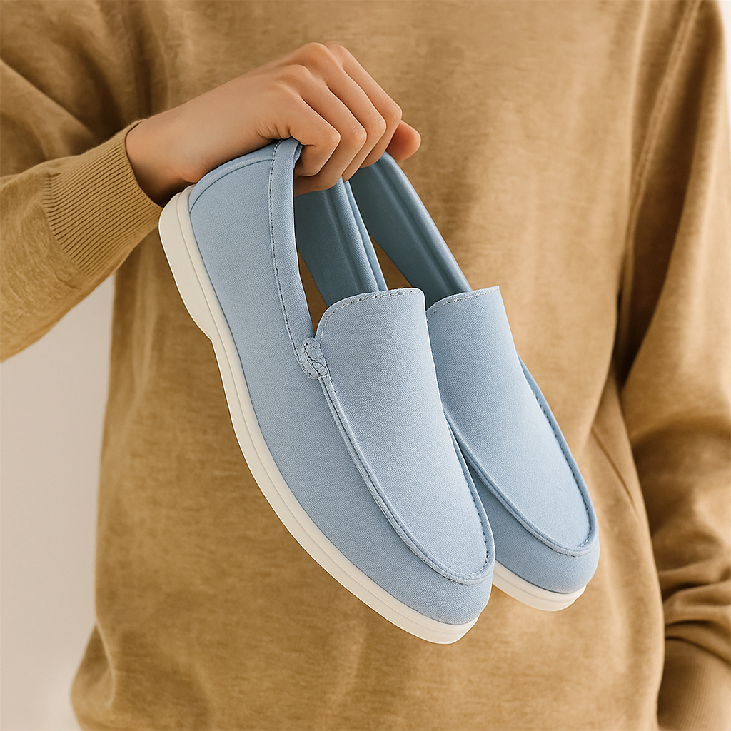 Åndbare mesh loafers til mænd – lette slip-on sommersko
