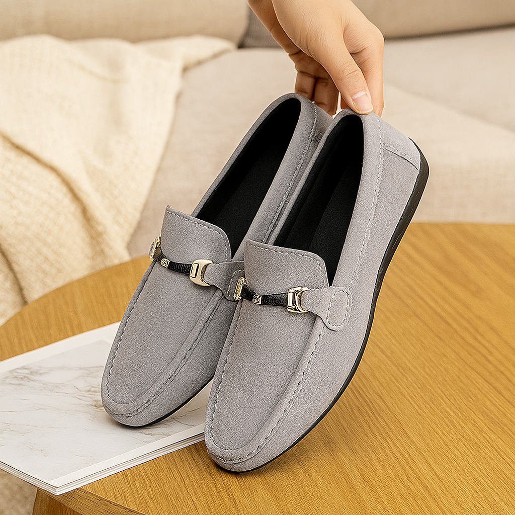Elijah - Moccasin Loafers i ruskind – Fleksible og stilfulde herresko