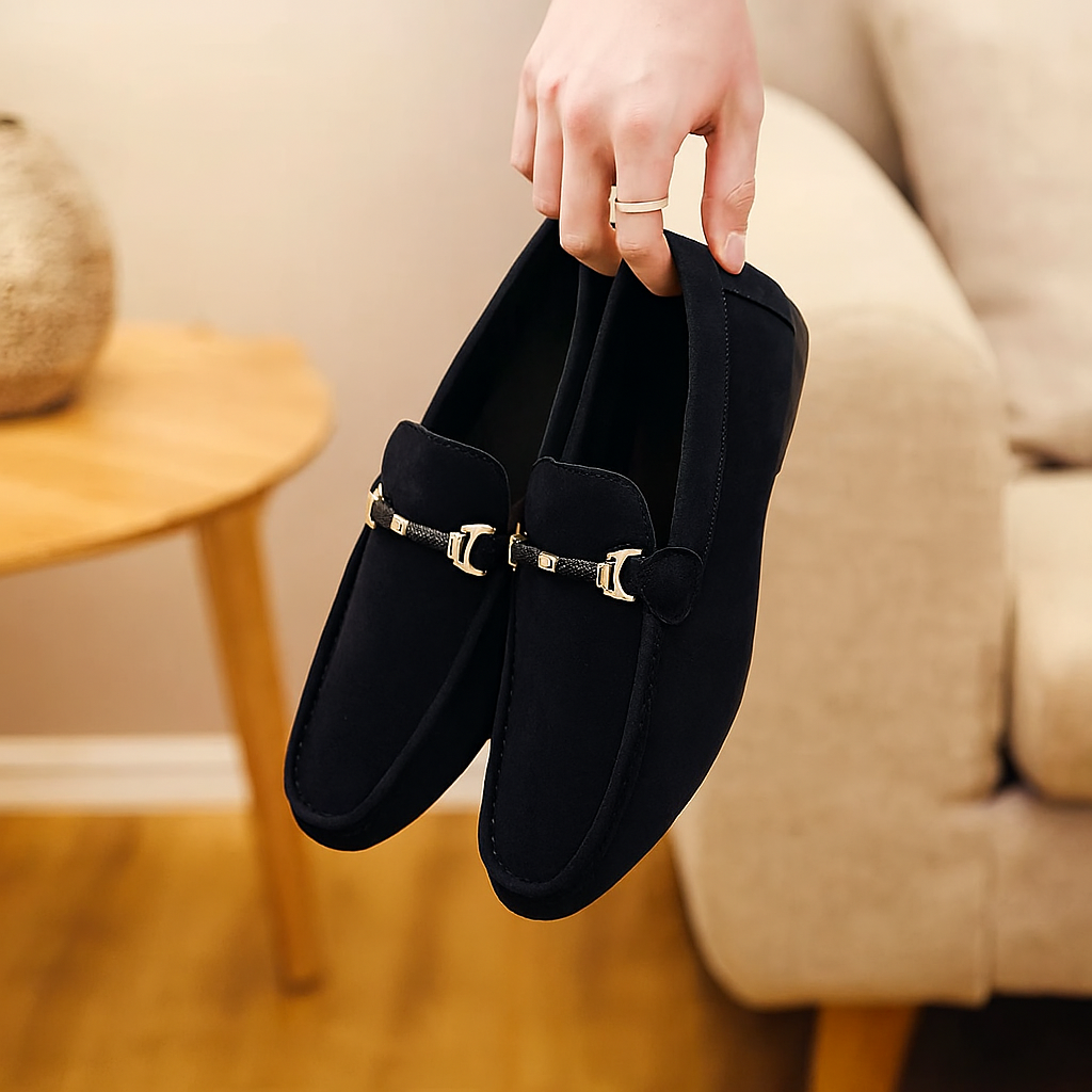 Elijah - Moccasin Loafers i ruskind – Fleksible og stilfulde herresko