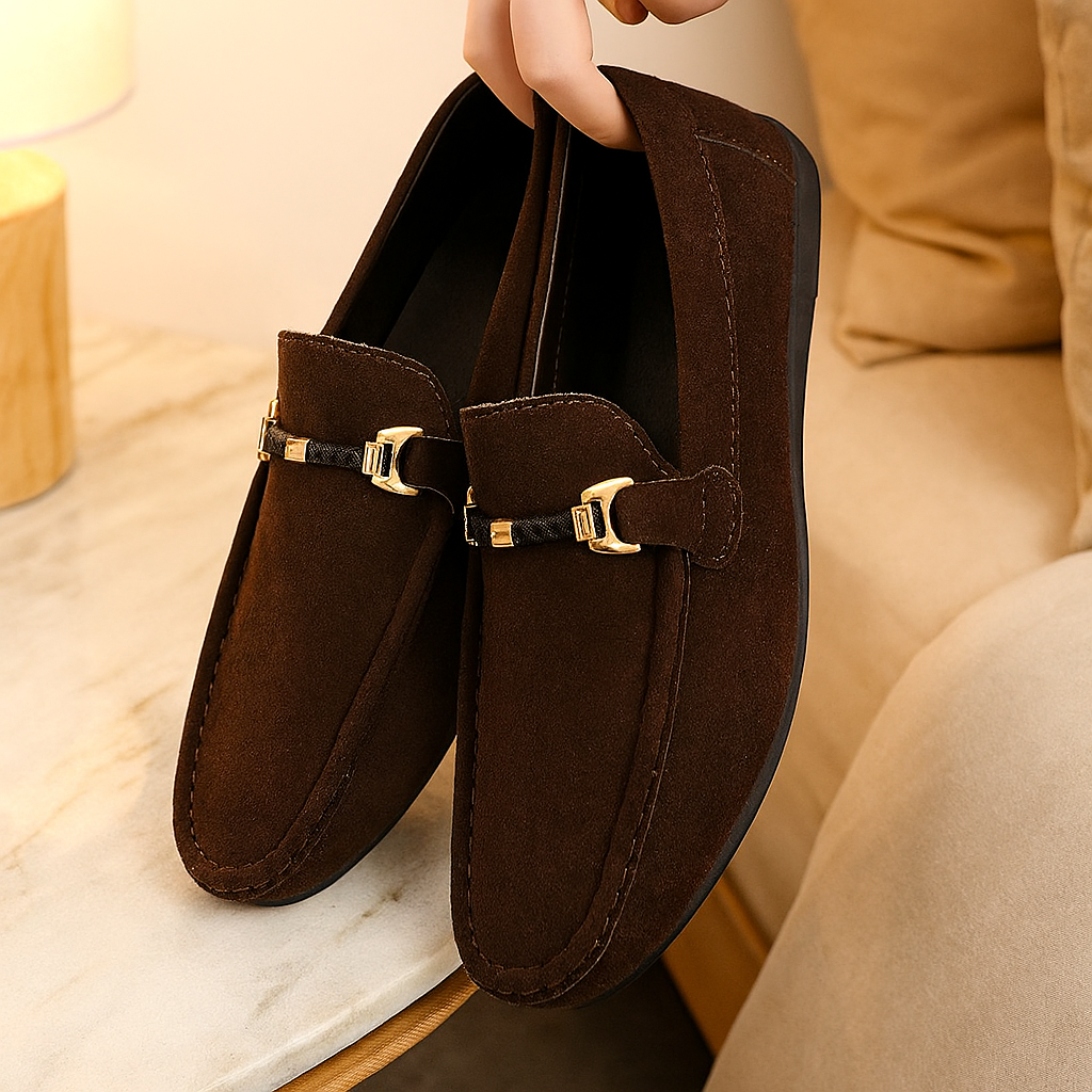 Elijah - Moccasin Loafers i ruskind – Fleksible og stilfulde herresko
