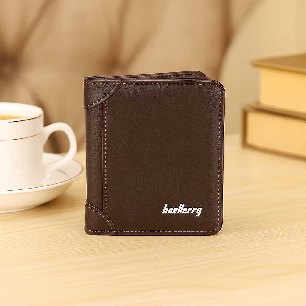 PU-læder trifold-pung – vintage-stil med 13 kortpladser og møntlomme med lynlås