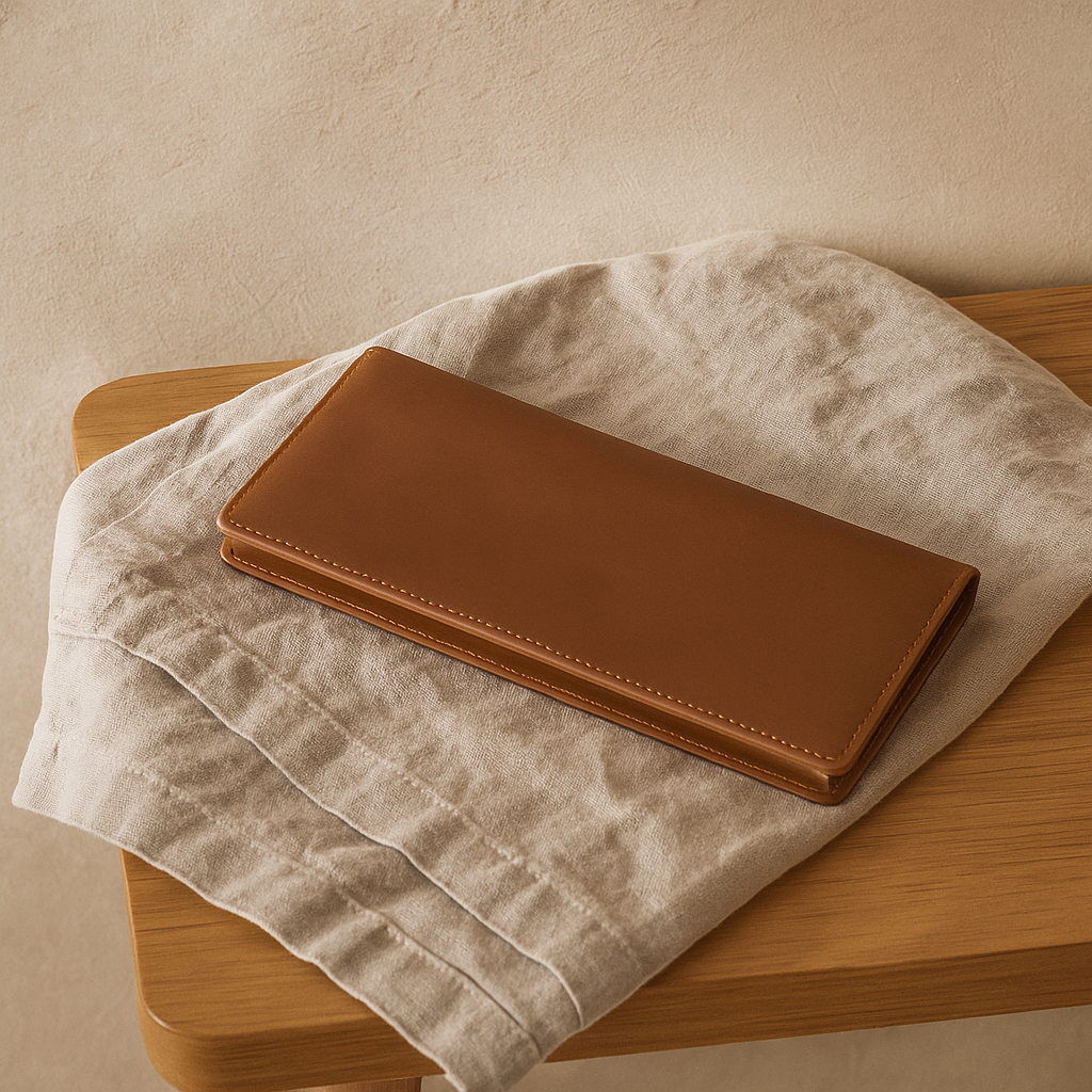 Lang læderpung til mænd