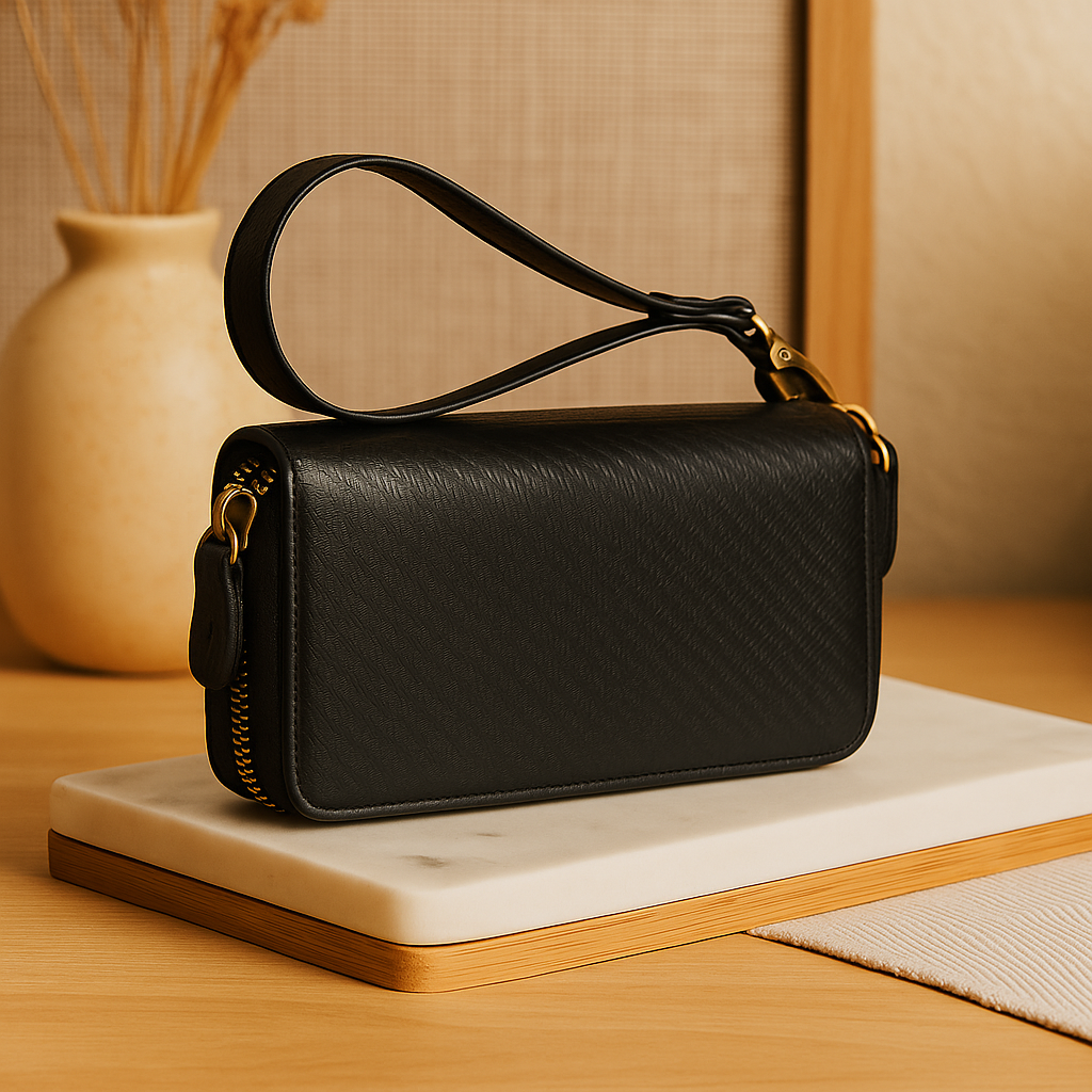 Lang læderpung til mænd