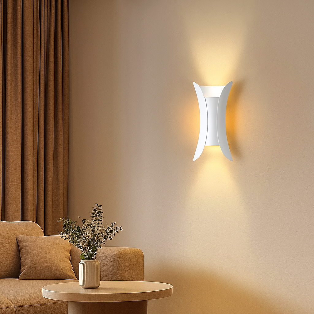 Luno - Buet LED udendørs væglampe