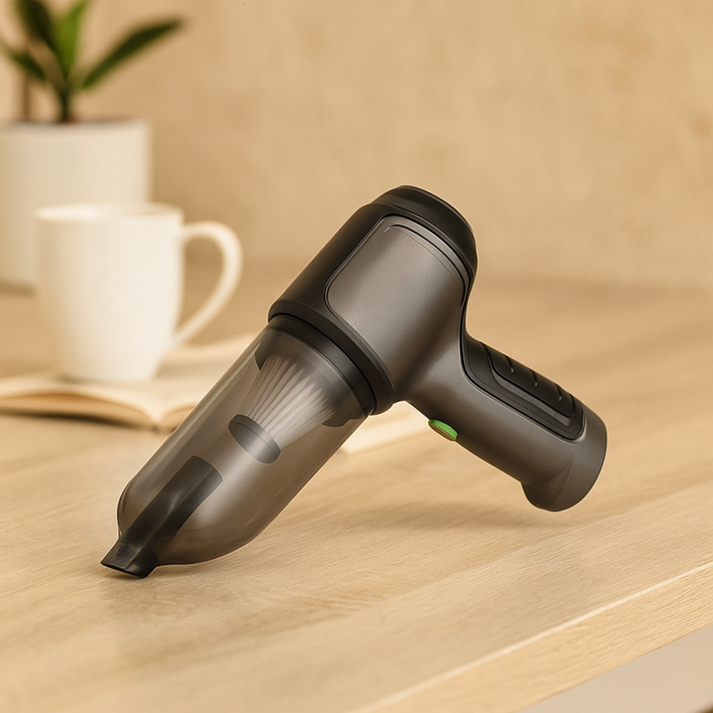 DualFlow støvsuger – Bærbart 2-i-1-støvsuger- og luftkompressionssystem