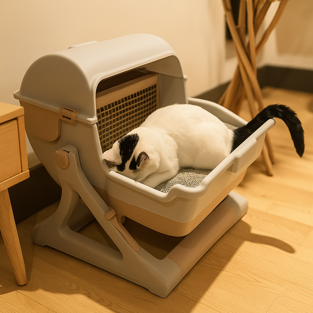 WhiskerEase - Selvrensende kattetoiletsæt – Smart hygiejnesandkassesystem til killinger og kæledyr