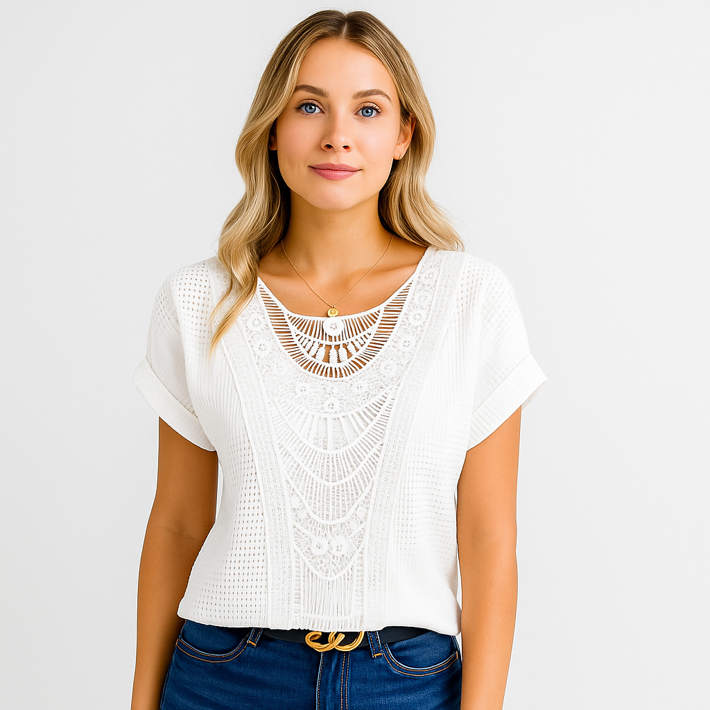 Viola - Chic Elegance Blonde Top