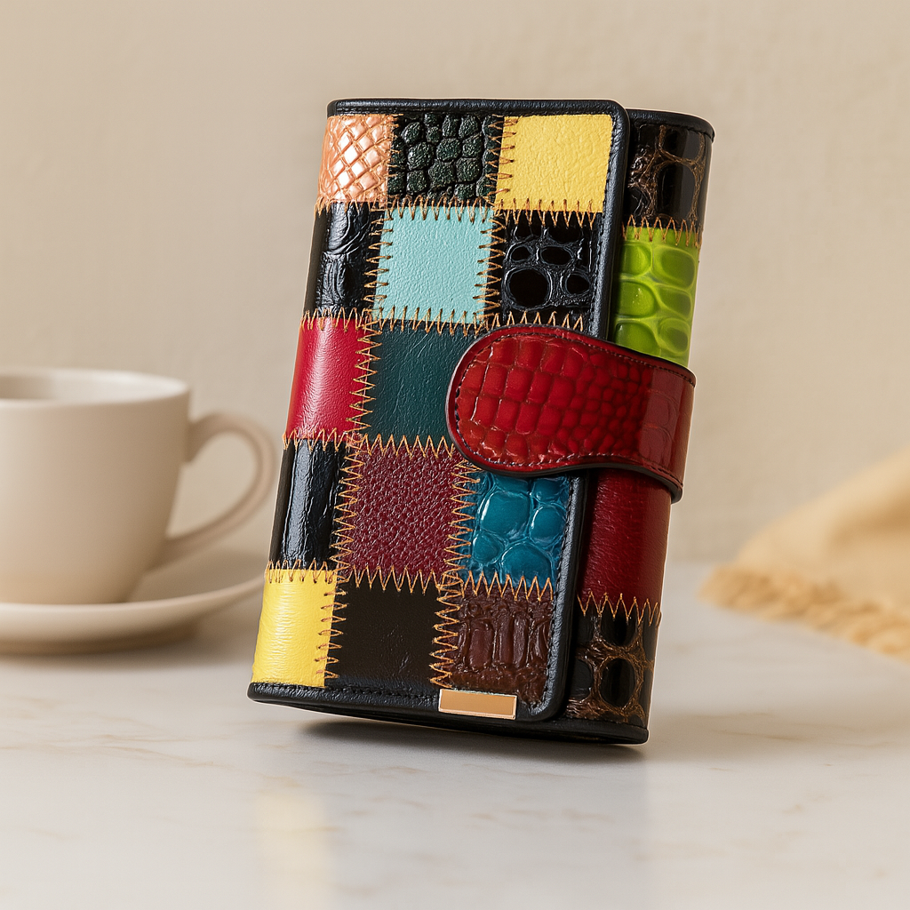 Faelira - Læder-pung til kvinder med patchwork-design