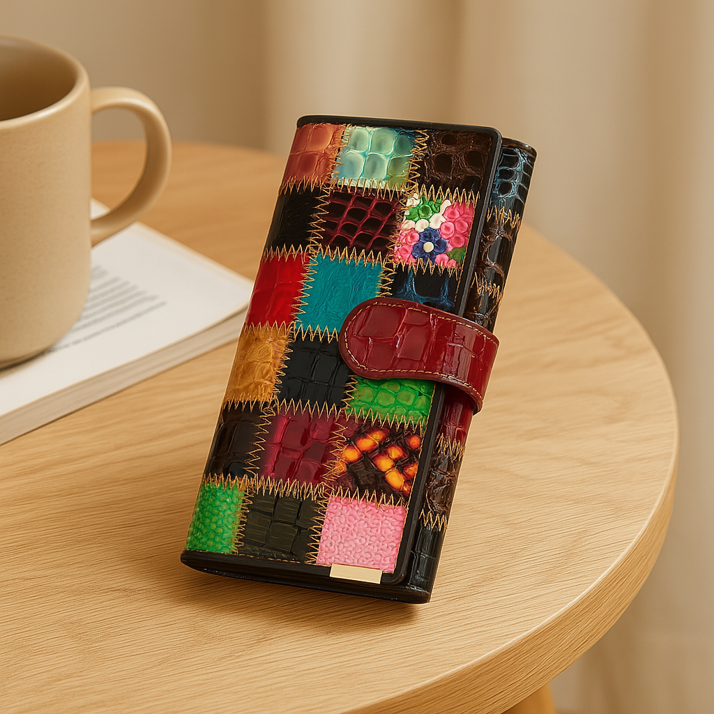 Faelira - Læder-pung til kvinder med patchwork-design