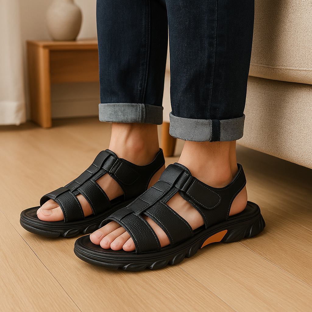 Sebastian - Polstrede komfortsandaler med åben tå for daglig komfort og støtte