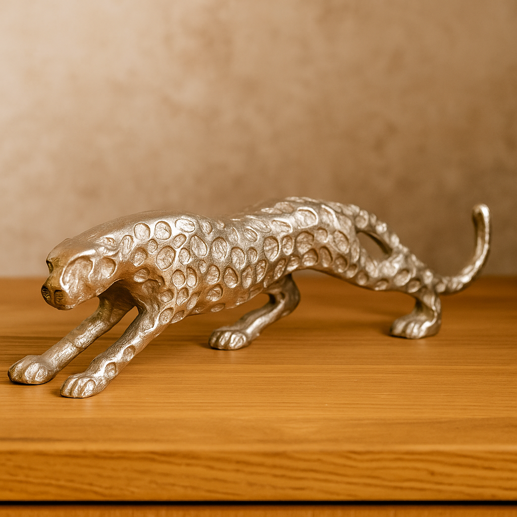 Predessa – Leopardskulptur med stilktekstur