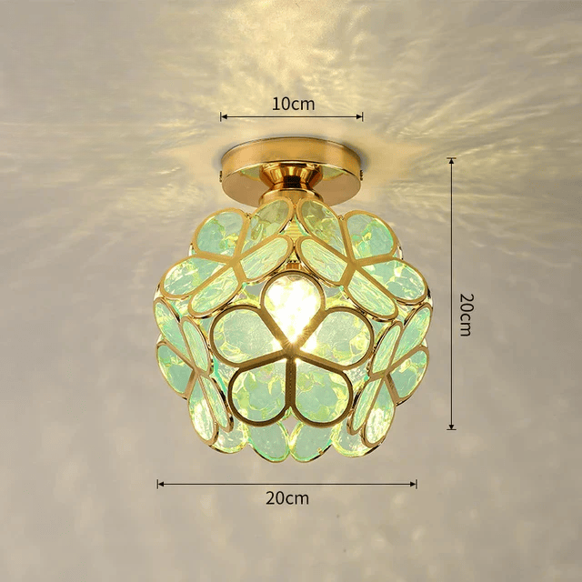 Ethereal Blossom - loftslampe med krystalblade