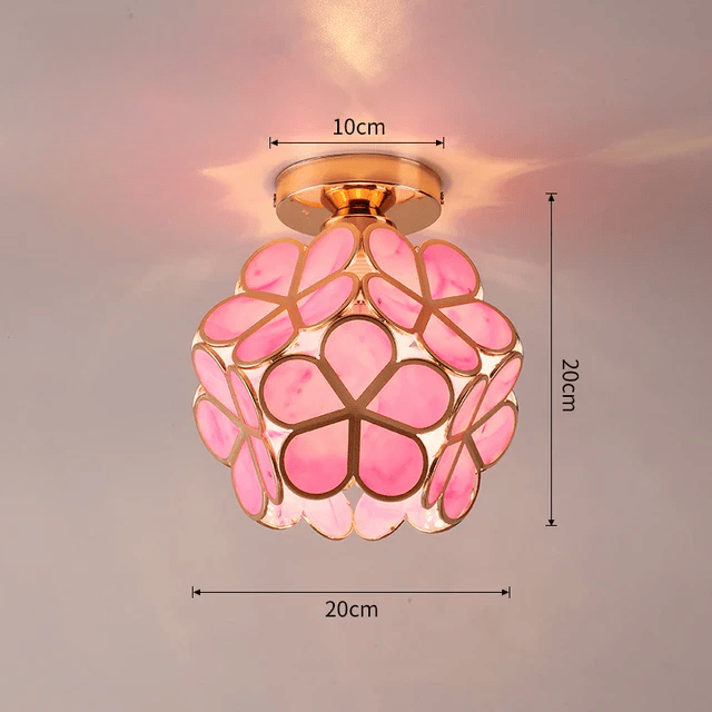 Ethereal Blossom - loftslampe med krystalblade