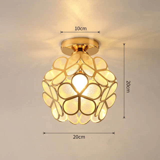 Ethereal Blossom - loftslampe med krystalblade