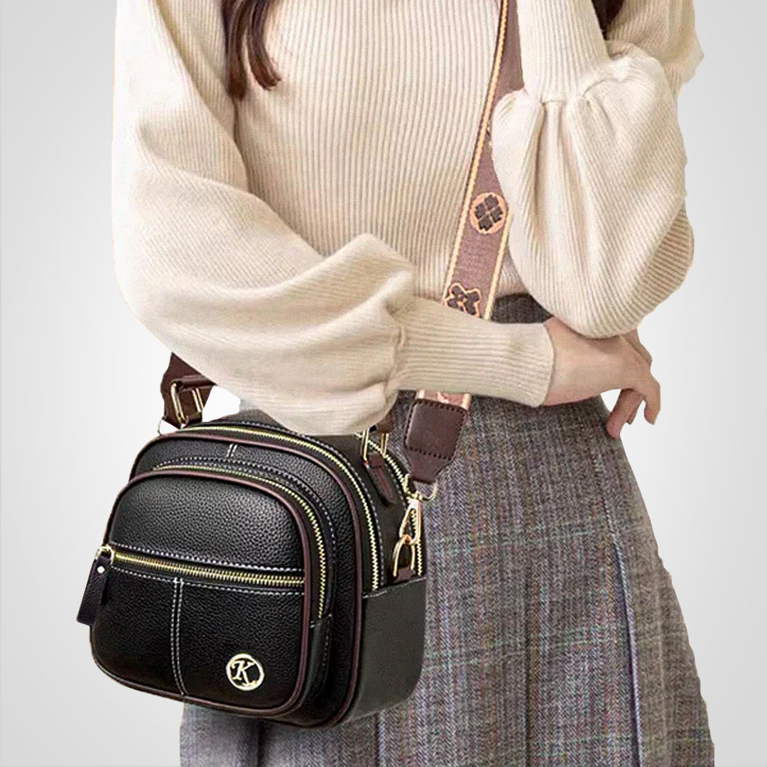 Sara | Klassisk crossbody-taske i læder