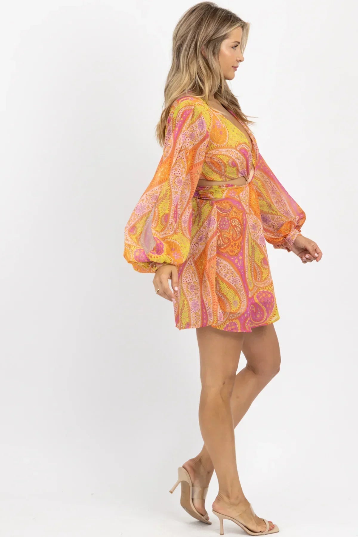 Eline - Kort kjole med print