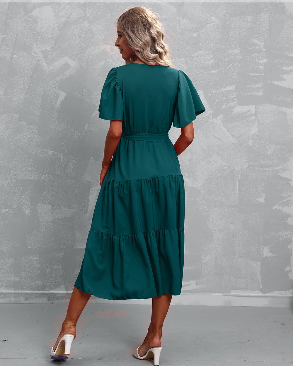 Elvira - Midikjole med flæser