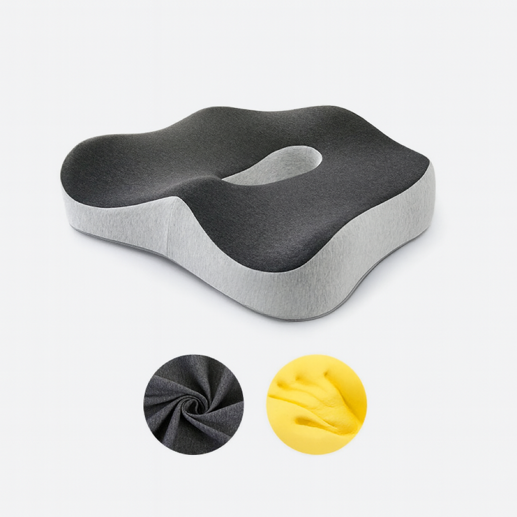 ErgoSit | Ortopædisk siddehynde i memory foam til kontor og hjem