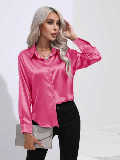 Esther - Elegant bluse i satin