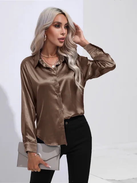 Esther - Elegant bluse i satin