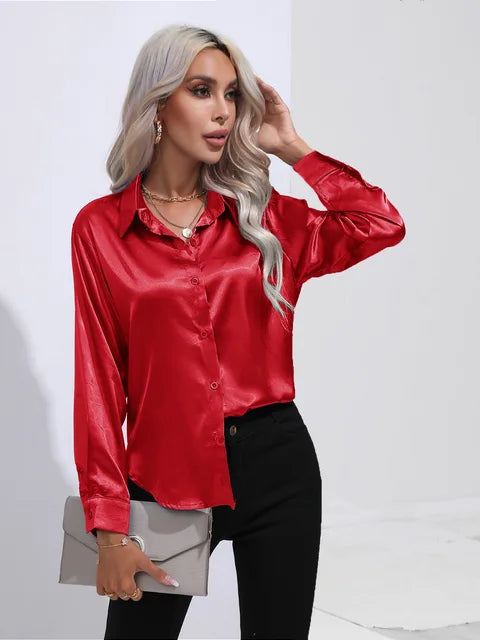 Esther - Elegant bluse i satin