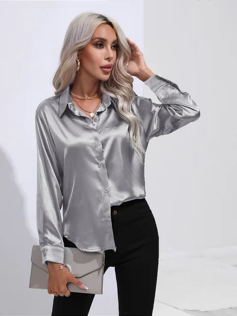 Esther - Elegant bluse i satin