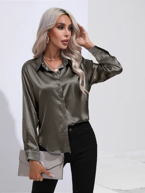 Esther - Elegant bluse i satin