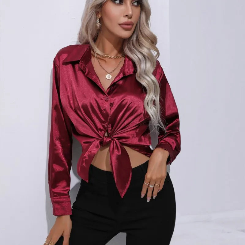 Esther - Elegant bluse i satin