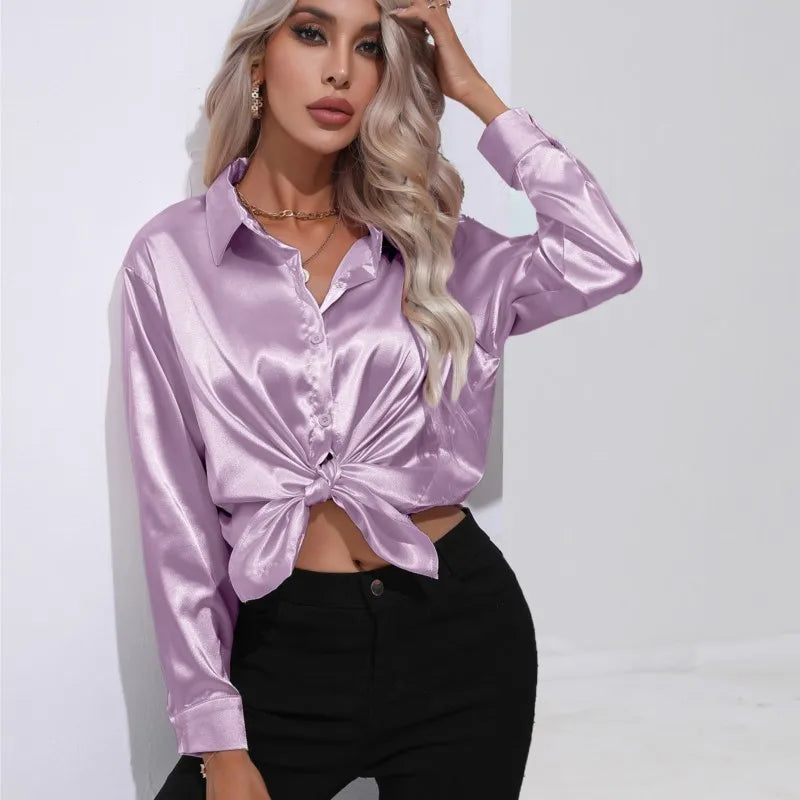Esther - Elegant bluse i satin