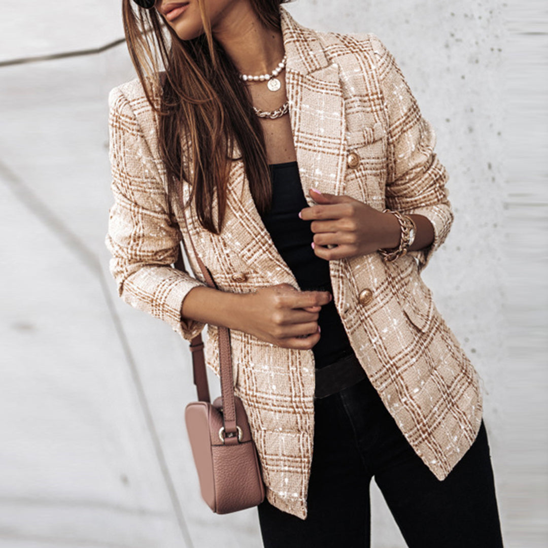 Josephine | Dobbeltradet ternet blazer