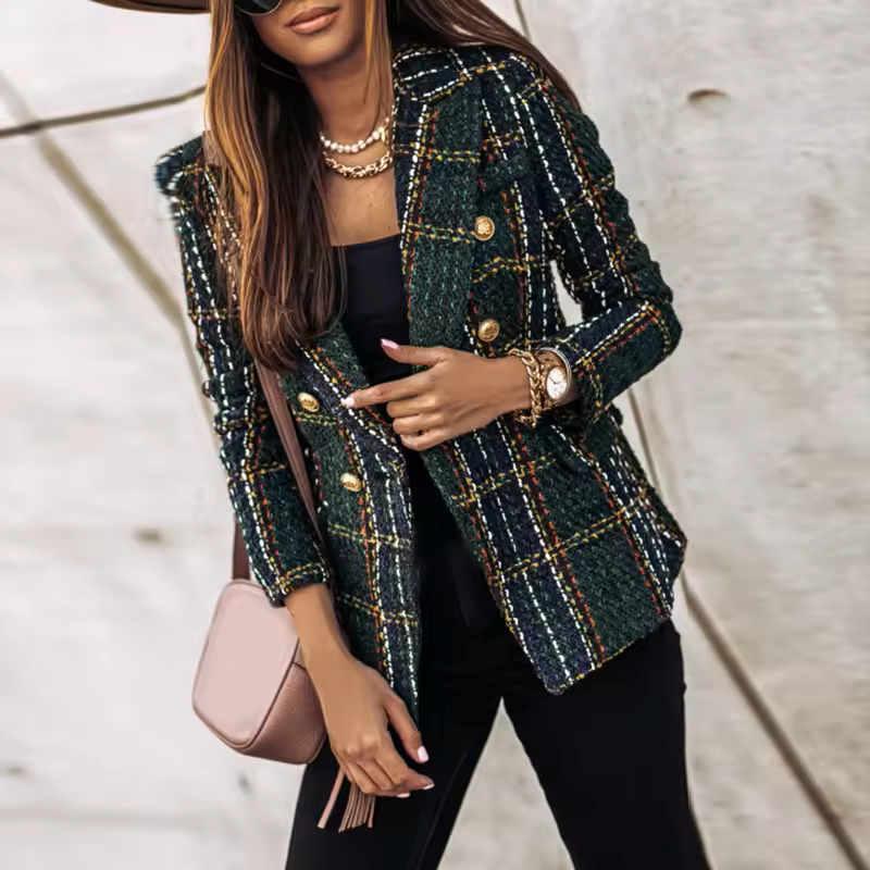 Josephine | Dobbeltradet ternet blazer
