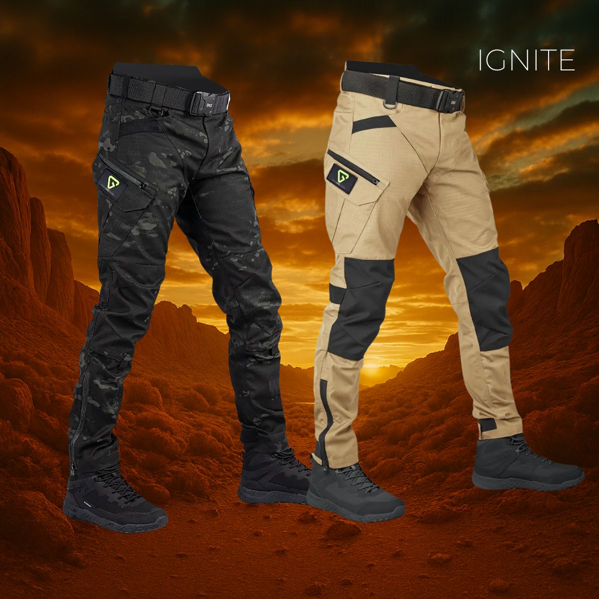 IGNITE cargobukser – Slidstærke outdoor-bukser med flere lommer
