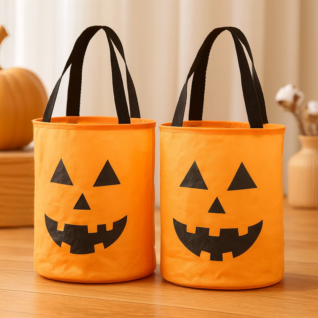 Lanora | Halloween Græskar Tote Bag Sæt med Lysende Græskar