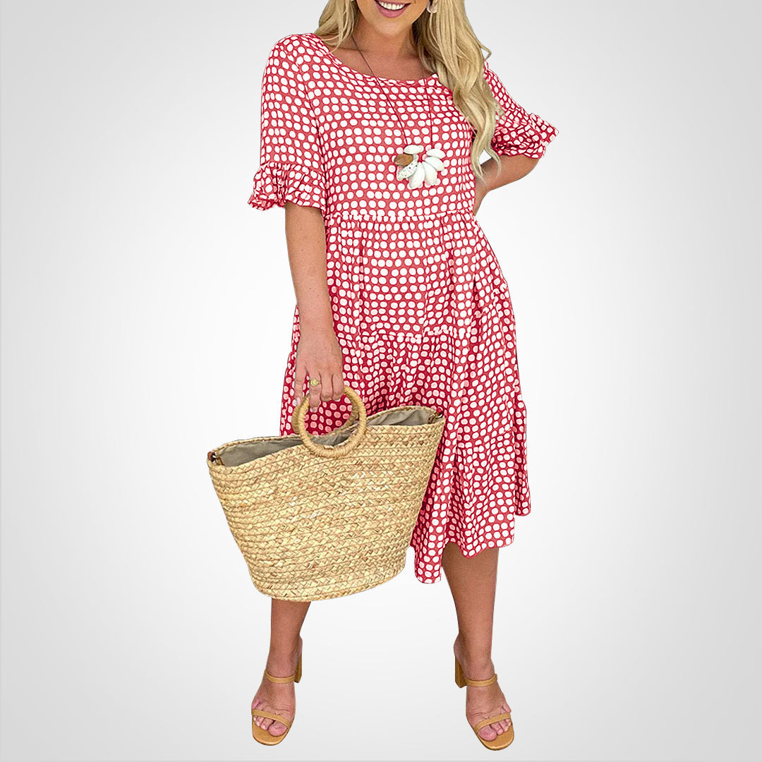 Lian | Midikjole med rund hals