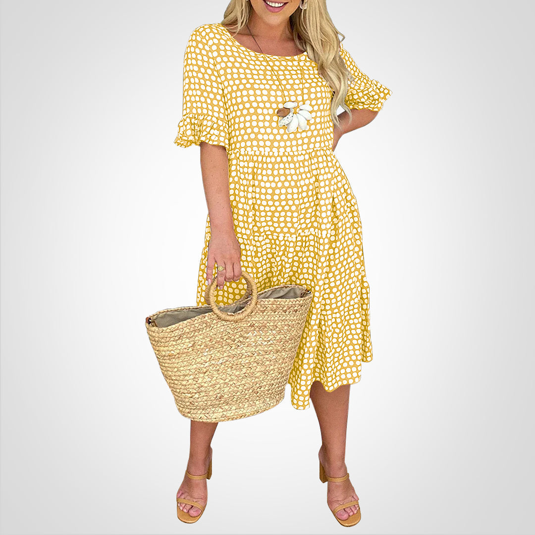 Lian | Midikjole med rund hals