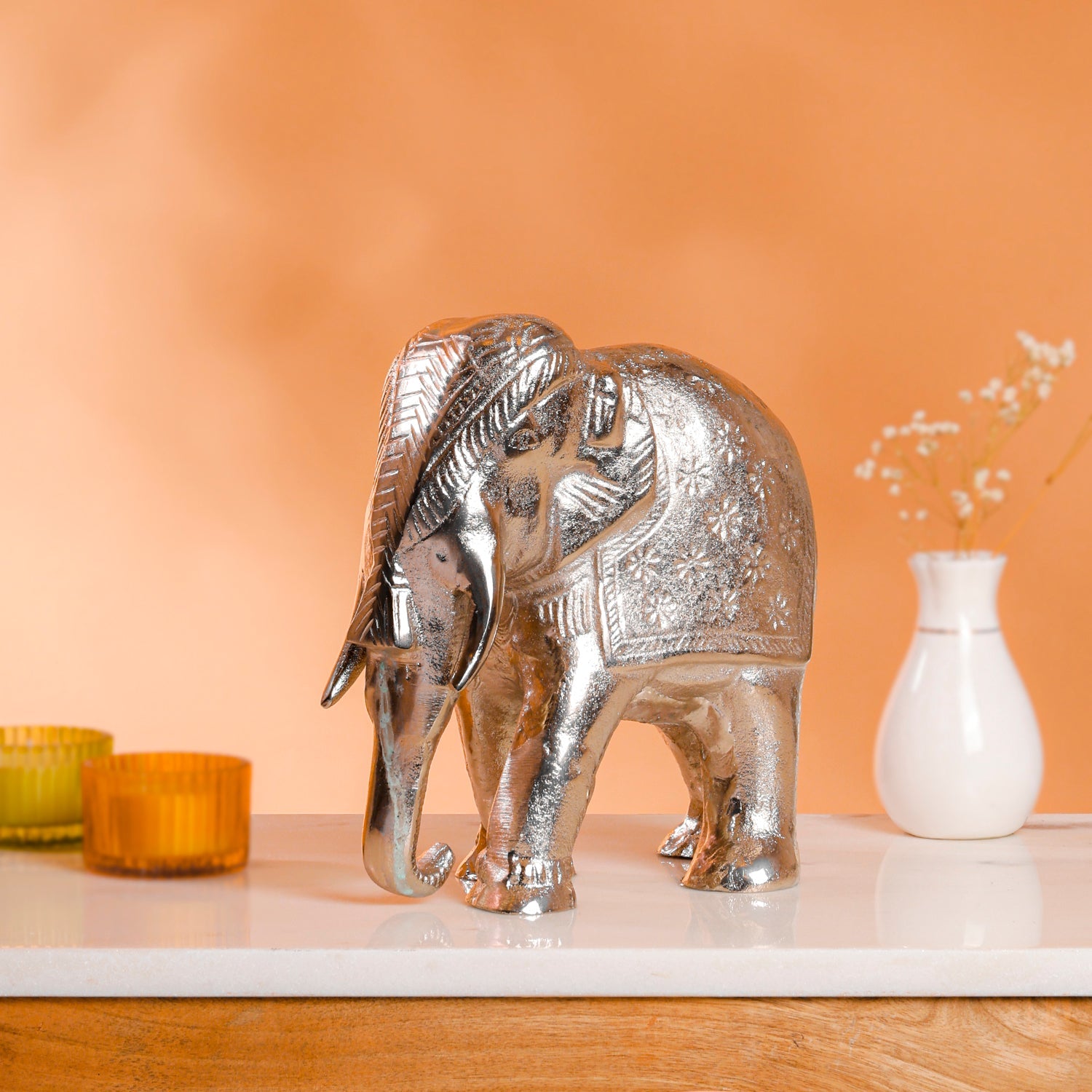 Ormetha – Sølv præget elefantstatue