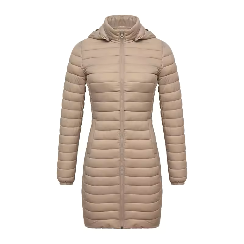 Maja - ultralet lang og varm parkajakke med hætte