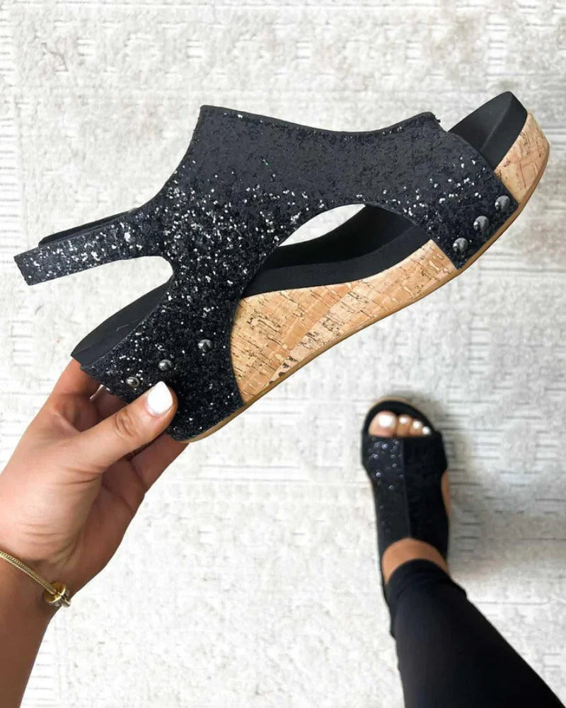 Delphine - Sandaler med glitter