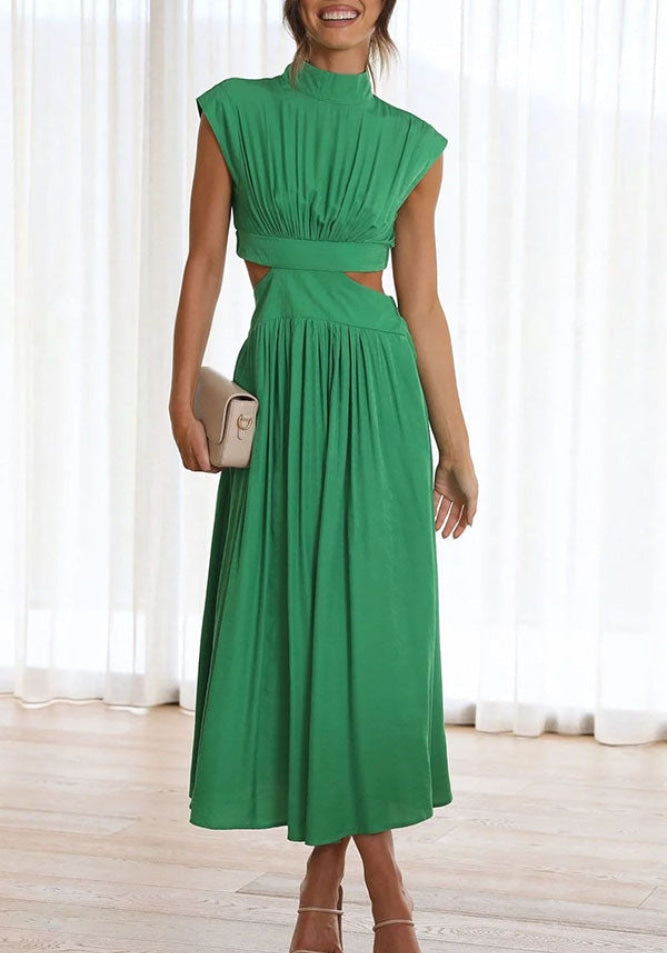 Mille - Midikjole med skildpaddehalsudskæring