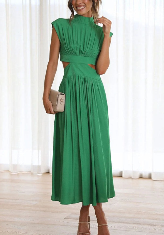 Mille - Midikjole med skildpaddehalsudskæring