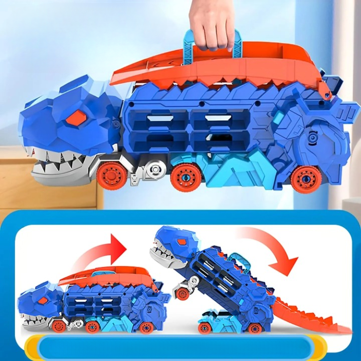 RexHaul – Dinosaurbærerlegetøj med 6 dinosaurfigurer, robust konstruktion, fantasifuld sjov