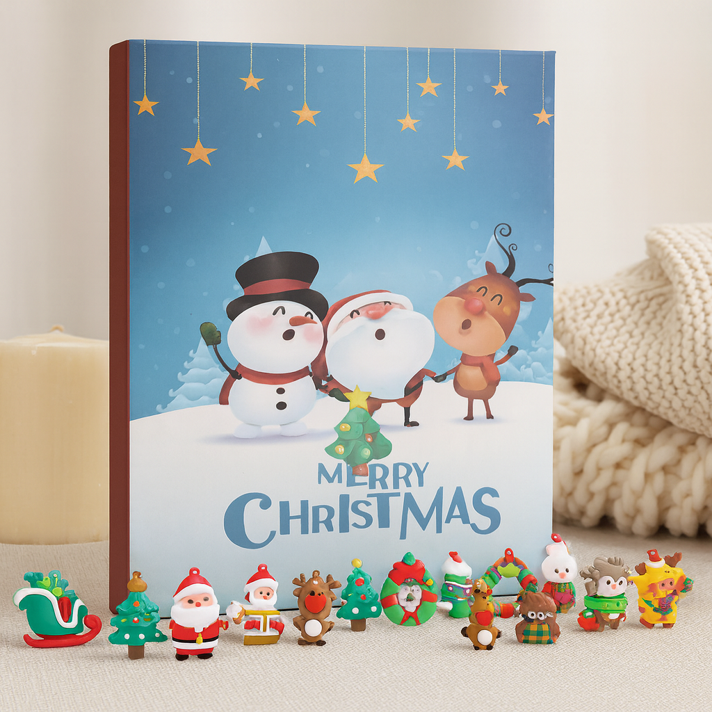 Noelvia adventskalender overraskelsesboks med 24 dele