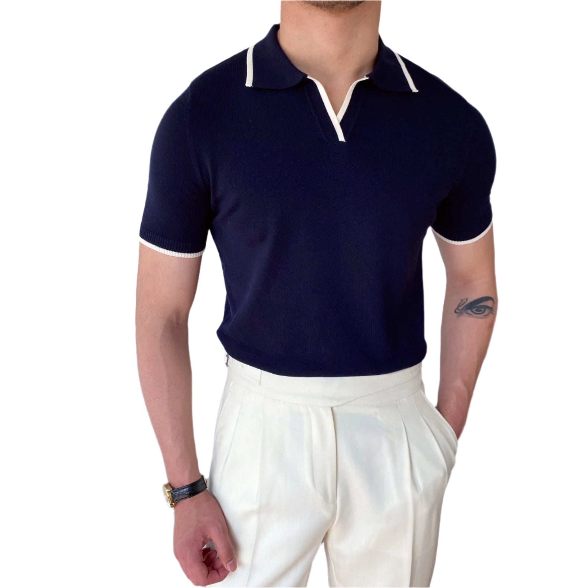 Jackson - Polo med kontrastkrave