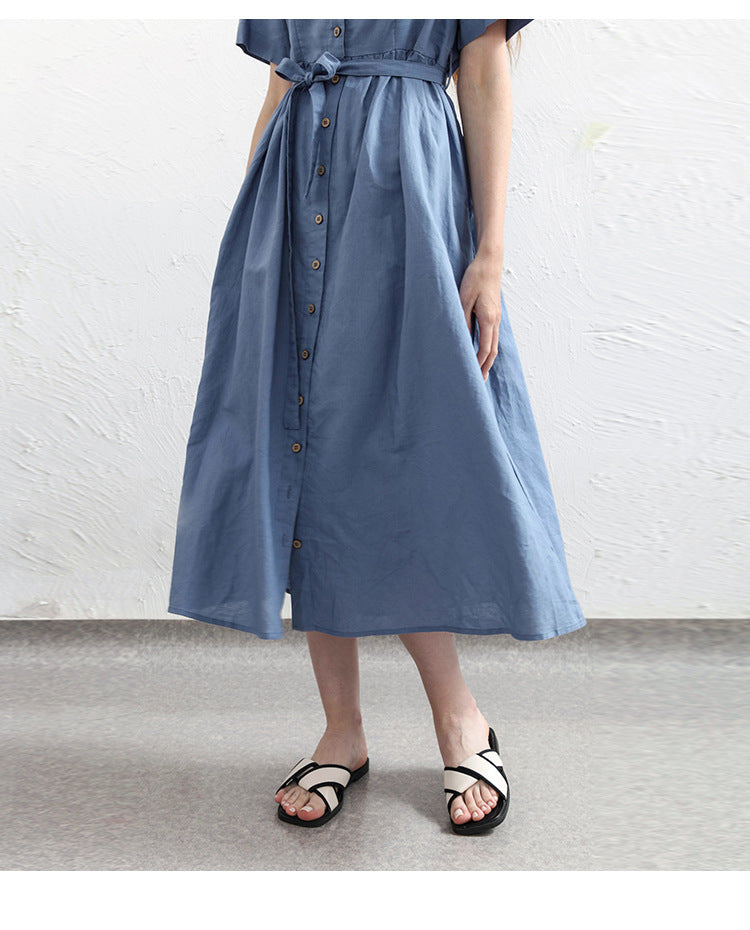 Amber - Klassisk midikjole med knapper