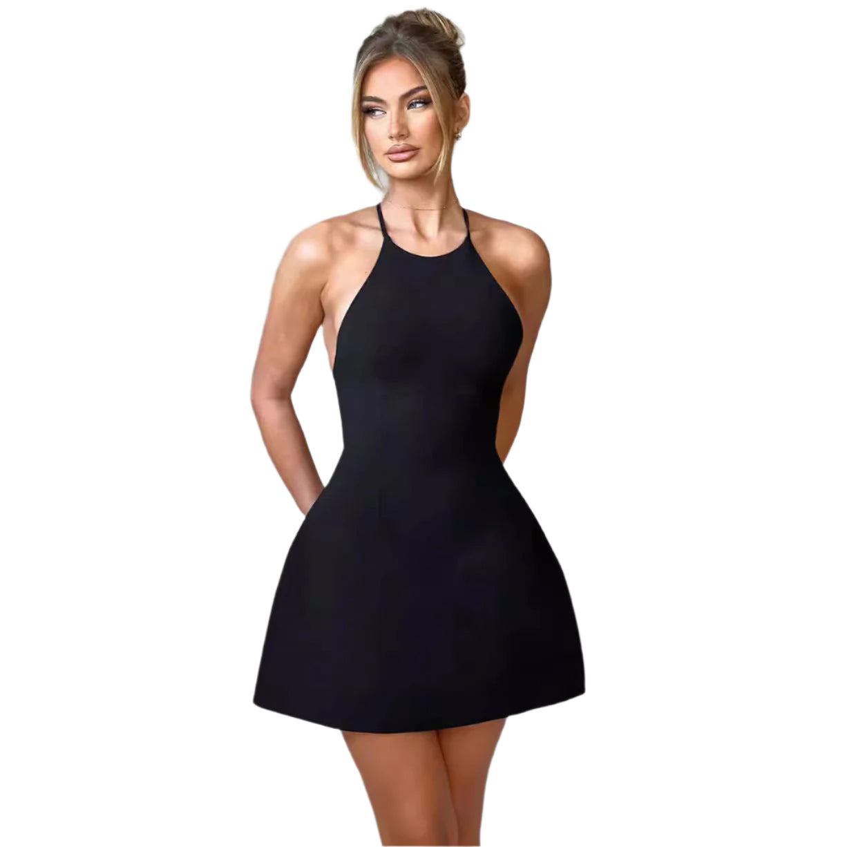 Rosalie - Attraktiv halterneck-design, figurnær kjole