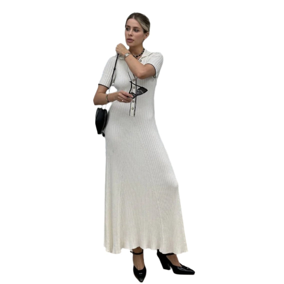 Blair - Elegant polo casual maxi kjole